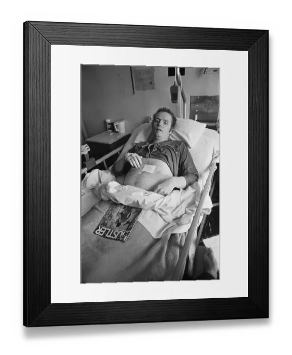 Framed Print : Larry Flynt in Hospital Bed Framed Print : Larry Flynt in Hospital Bed