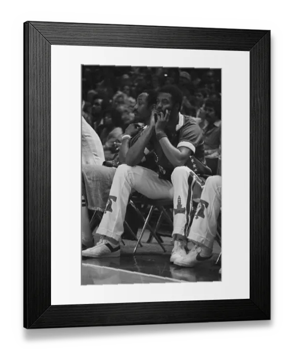 Framed Print : Joe Bryant and George McGinnis Sitting on the Bench Framed Print : Joe Bryant and George McGinnis Sitting on the Bench