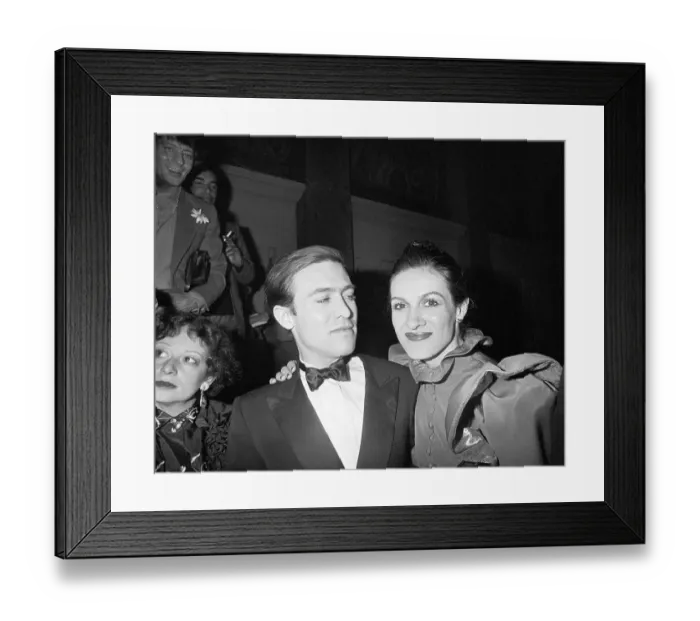 Framed Print : Paloma Picasso Smiling with Her Husband