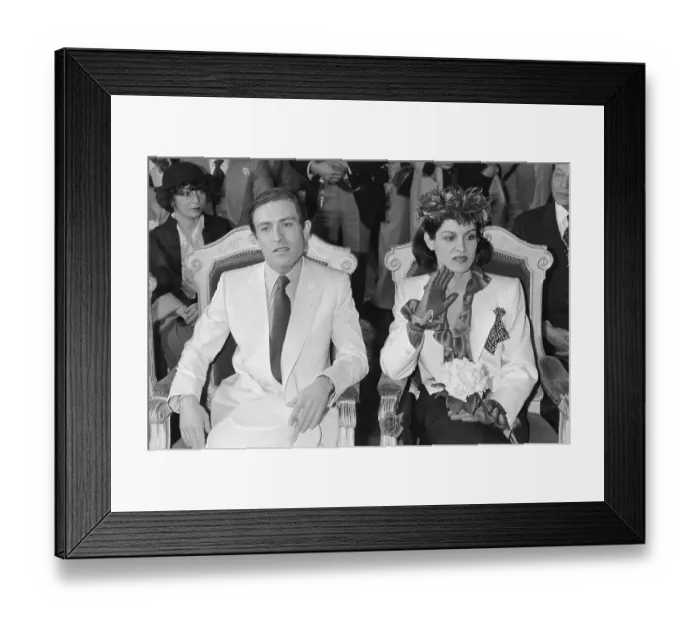 Framed Print : Paloma Picasso During Wedding Ceremony Framed Print : Paloma Picasso During Wedding Ceremony