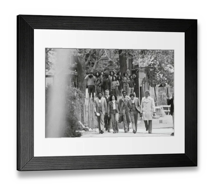 Framed Print : MOVE Advocate Surrendering to Police with Supporters Framed Print : MOVE Advocate Surrendering to Police with Supporters