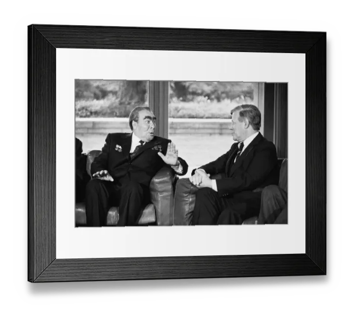 Framed Print : Brezhnev and Schmidt Framed Print : Brezhnev and Schmidt