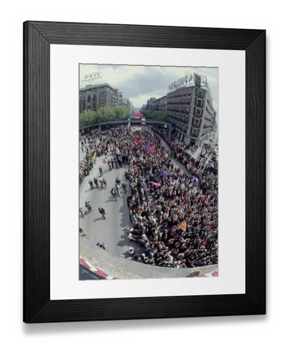 Framed Print : May Day Rally In Madrid Framed Print : May Day Rally In Madrid