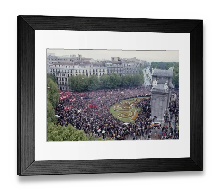 Framed Print : May Day Rally In Madrid Framed Print : May Day Rally In Madrid