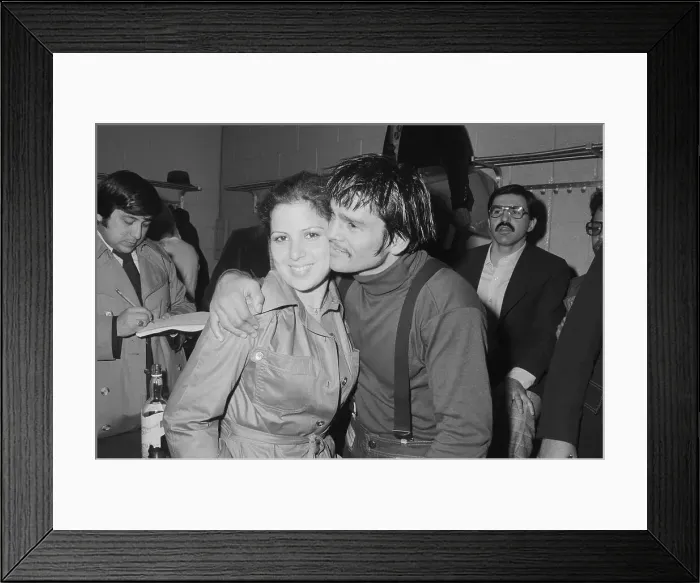 Framed Print : Roberto Duran Hugs Wife Framed Print : Roberto Duran Hugs Wife