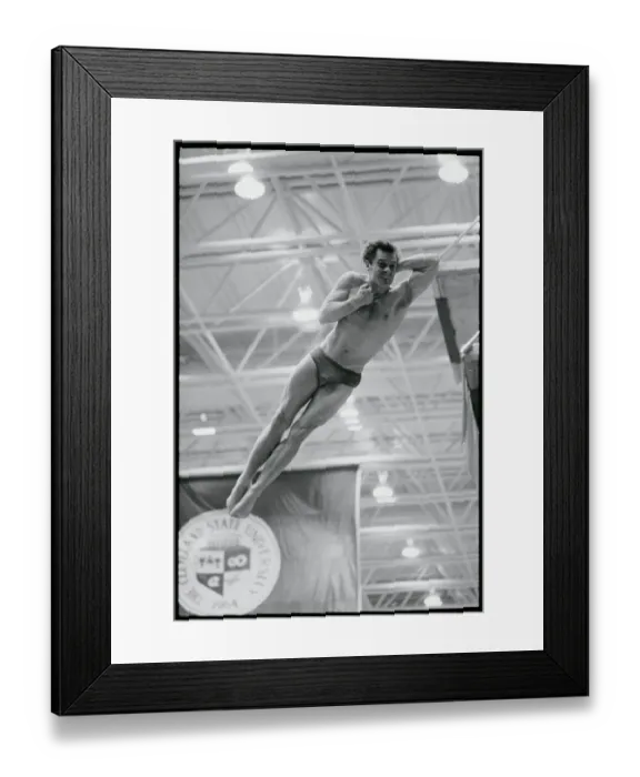 Framed Print : Phil Boggs Performing a Dive Framed Print : Phil Boggs Performing a Dive