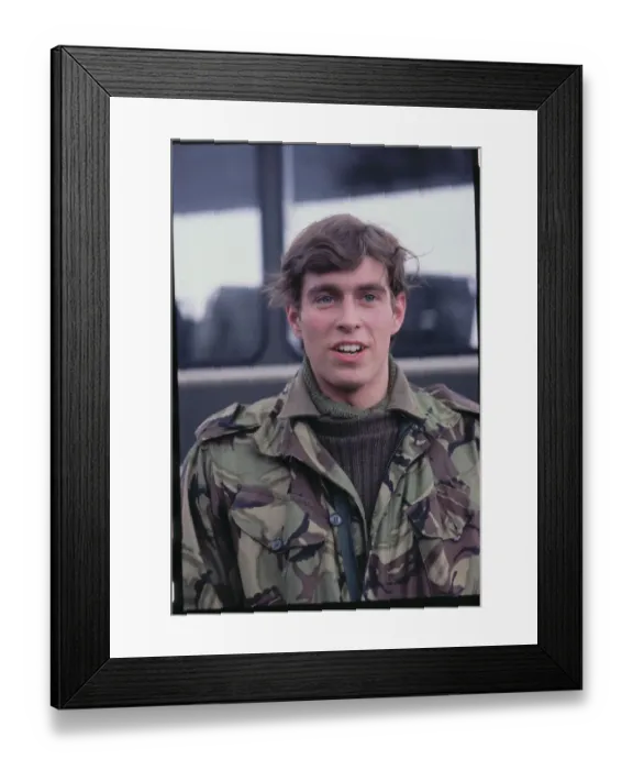 Framed Print : Prince Andrew Smiling in Military Uniform