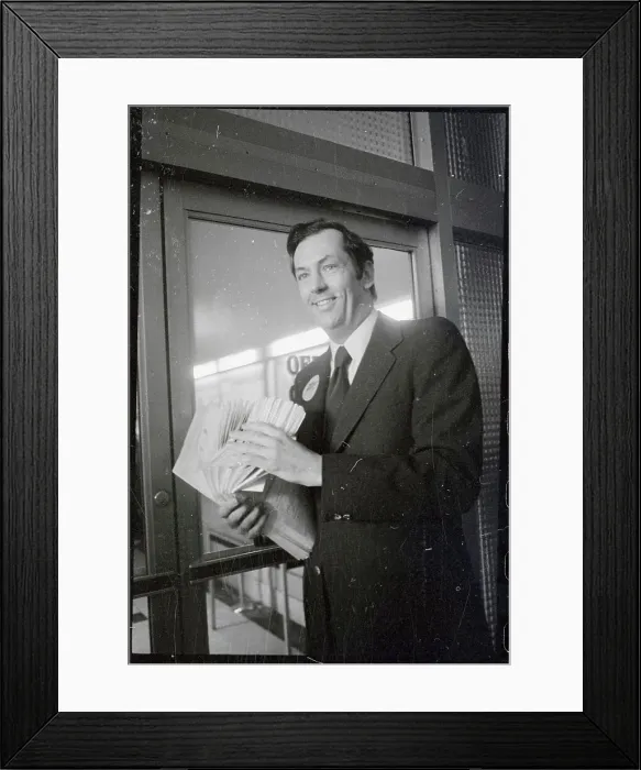 Framed Print : Bill Bradley Working to Run for Senate