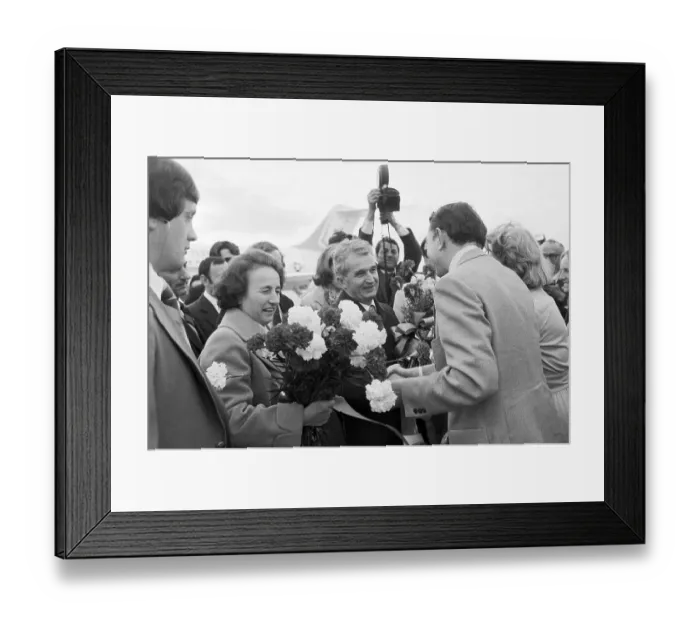 Framed Print : Nicolae and Mrs. Ceausescu Greeted in New York Framed Print : Nicolae and Mrs. Ceausescu Greeted in New York