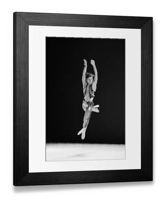 Framed Print : Mikhail Baryshnikov in Mid Air Position