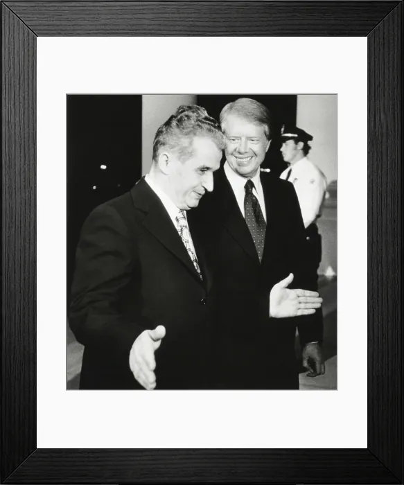 Framed Print : Jimmy Carter Walking W / Nicolae Ceausescu Framed Print : Jimmy Carter Walking W / Nicolae Ceausescu