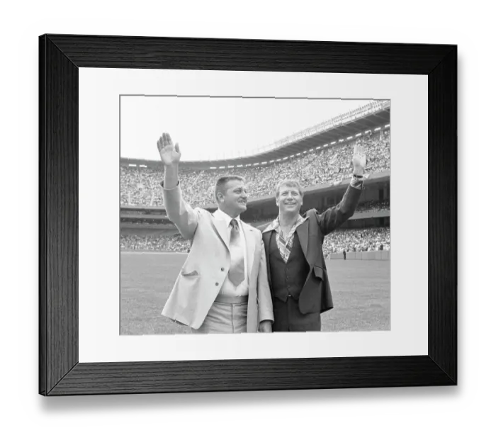 Framed Print : Mickey Mantle And Roger Maris Waving