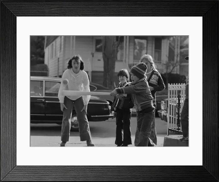 Framed Print : Ricky Shroeder Playing Softball with Friends Framed Print : Ricky Shroeder Playing Softball with Friends