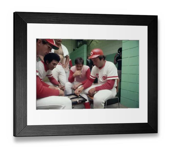 Framed Print : Cincinnati Reds Players In Locker Room Framed Print : Cincinnati Reds Players In Locker Room