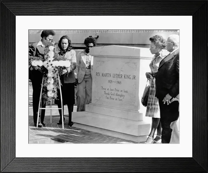 Framed Print : King Family Visiting Grave Framed Print : King Family Visiting Grave
