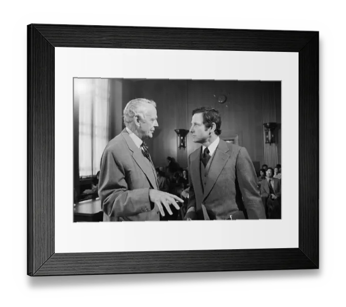 Framed Print : Clark Clifford Talking To Birch Bayh Framed Print : Clark Clifford Talking To Birch Bayh