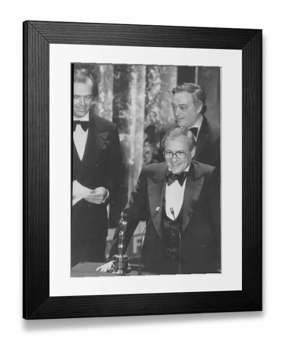 Framed Print : Charles H. Joffe Accepting Oscar for Woody Allen Framed Print : Charles H. Joffe Accepting Oscar for Woody Allen