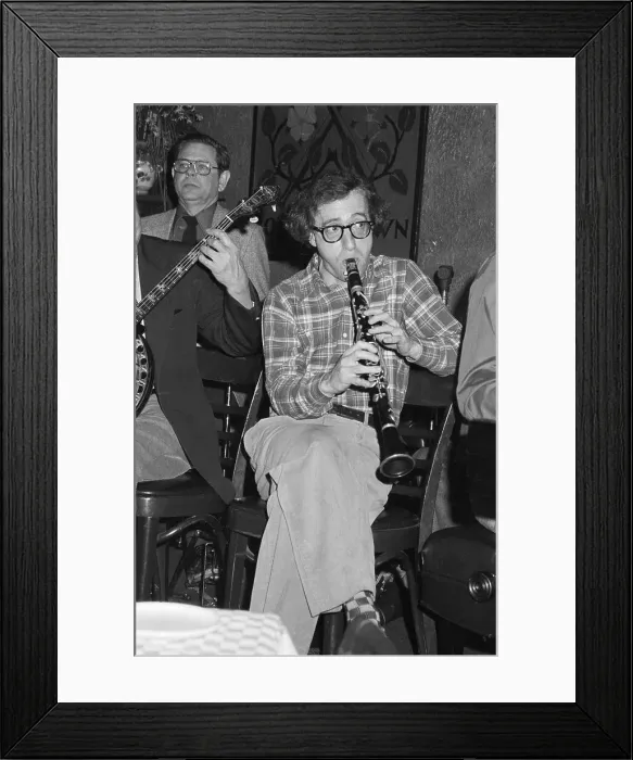 Framed Print : Woody Allen Plays Clarinet With Band Framed Print : Woody Allen Plays Clarinet With Band