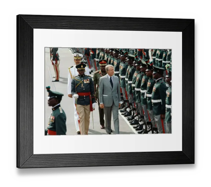 Framed Print : Jimmy Carter Reviewing Troops