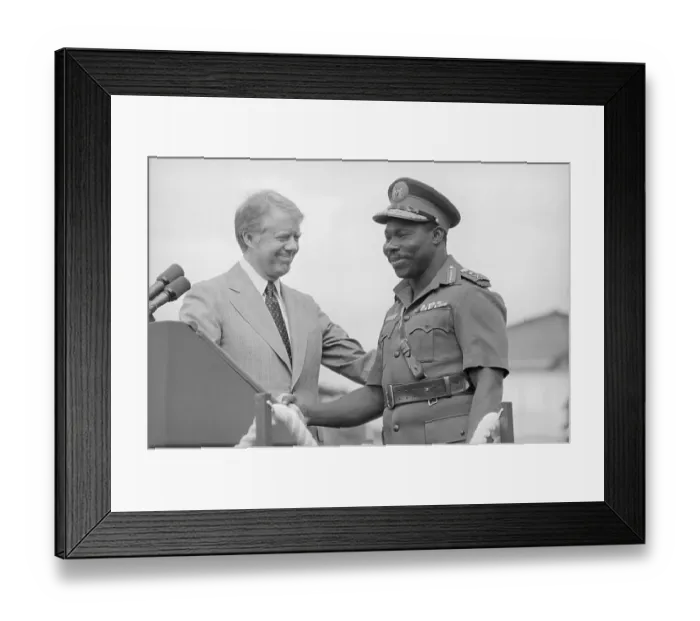 Framed Print : Jimmy Carter Shaking Hand With Nigerian Military Leader Framed Print : Jimmy Carter Shaking Hand With Nigerian Military Leader