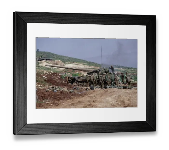Framed Print : Israeli Troops Firing 175mm Gun Framed Print : Israeli Troops Firing 175mm Gun