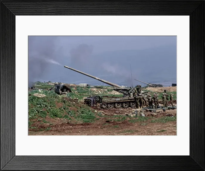 Framed Print : Israeli Troops Firing 175mm Gun Framed Print : Israeli Troops Firing 175mm Gun
