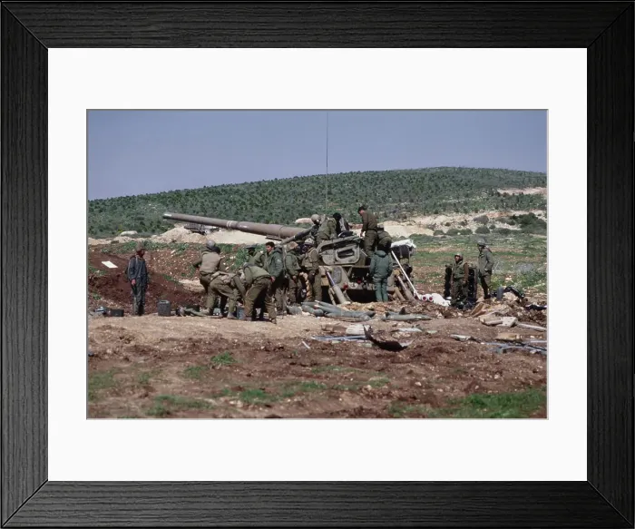 Framed Print : Israeli Troops Firing 175mm Gun Framed Print : Israeli Troops Firing 175mm Gun