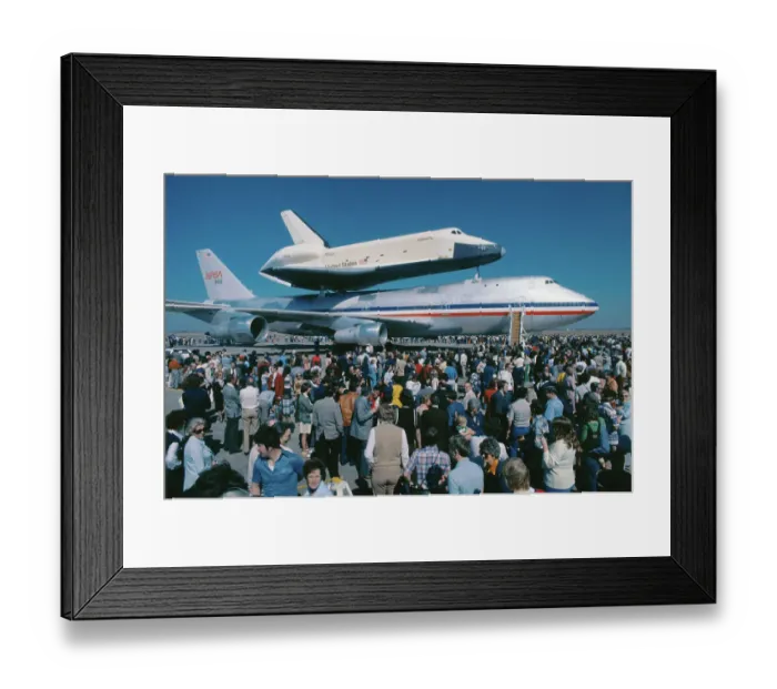 Framed Print : Crowds Surrounding Enterprise Shuttle Framed Print : Crowds Surrounding Enterprise Shuttle