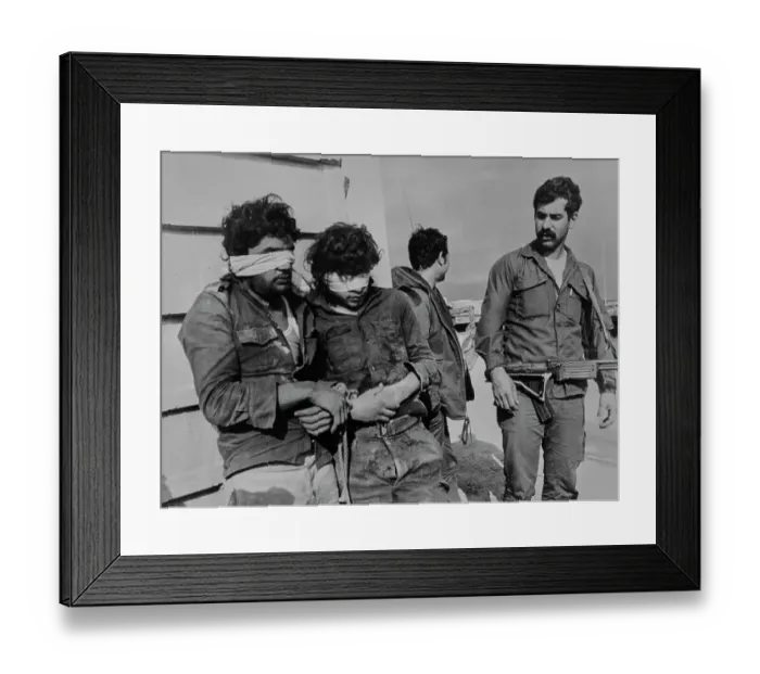 Framed Print : Blindfolded Palestinian Captives Framed Print : Blindfolded Palestinian Captives