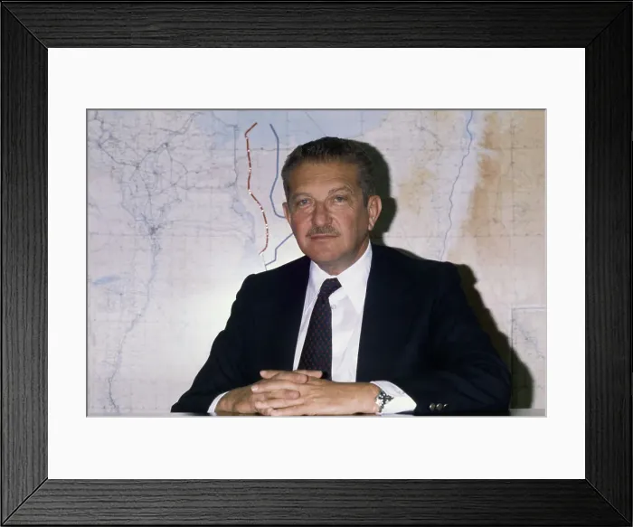 Framed Print : Portrait of Ezer Weizman Framed Print : Portrait of Ezer Weizman