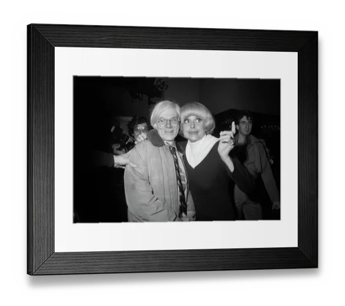 Framed Print : Carol Channing and Andy Warhol at Party Framed Print : Carol Channing and Andy Warhol at Party