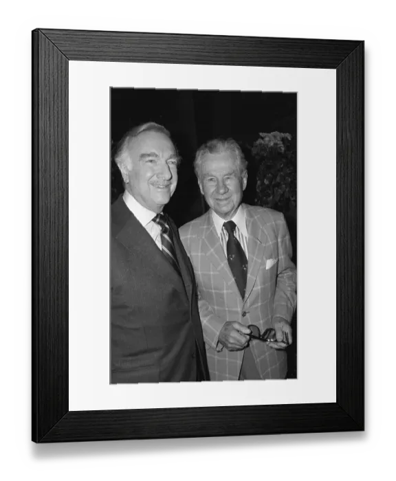 Framed Print : Walter Cronkite and Lowell Thomas Framed Print : Walter Cronkite and Lowell Thomas