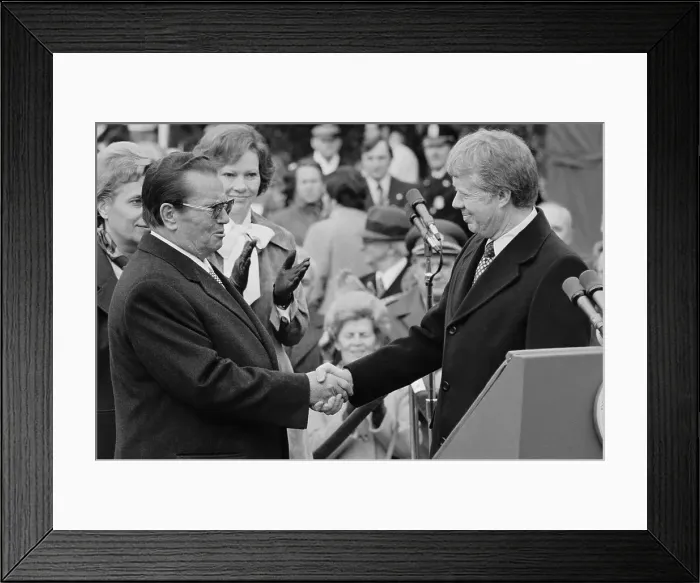 Framed Print : Josip Broz Tito Being Greeted by Jimmy Carter Framed Print : Josip Broz Tito Being Greeted by Jimmy Carter