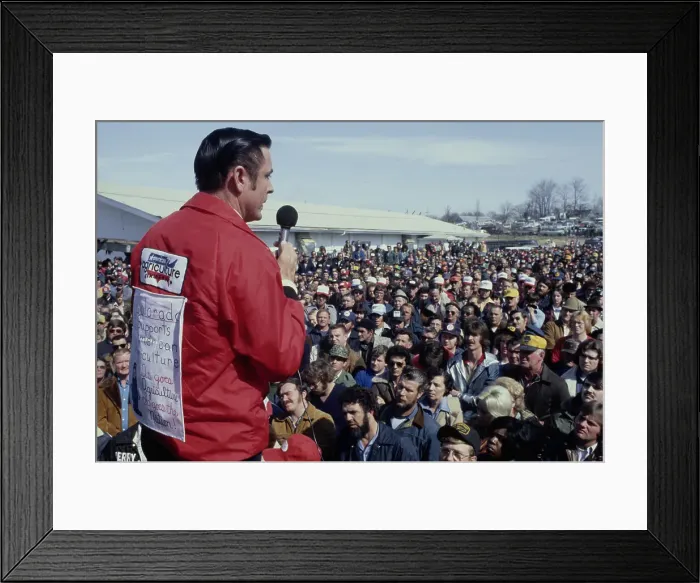 Framed Print : Farmer Speaking To Striking Miners Framed Print : Farmer Speaking To Striking Miners