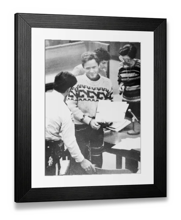 Framed Print : Ted Bundy Entering Court Framed Print : Ted Bundy Entering Court
