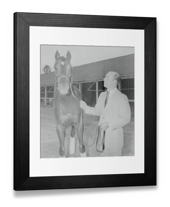Framed Print : Alydar with Trainer John Veitch