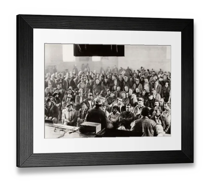 Framed Print : Striking Mine Workers Framed Print : Striking Mine Workers