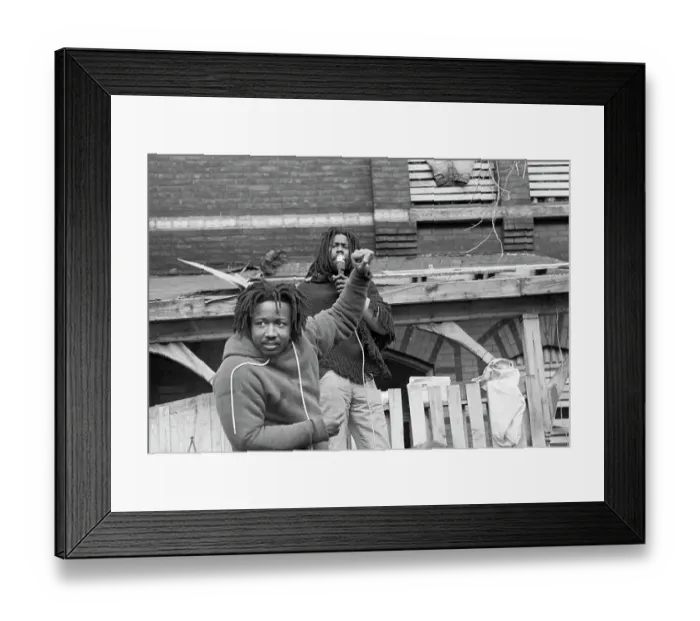 Framed Print : MOVE Members Outside House Framed Print : MOVE Members Outside House