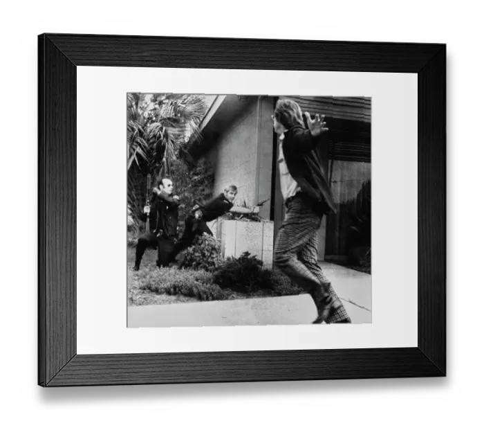 Framed Print : Hostage Escapes From Building