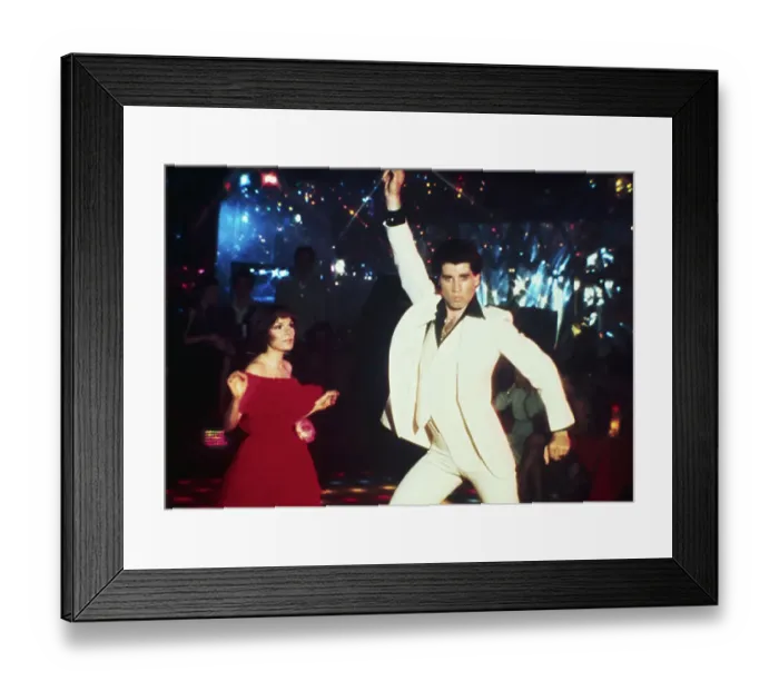 Framed Print : John Travolta Dancing in Saturday Night Fever Framed Print : John Travolta Dancing in Saturday Night Fever