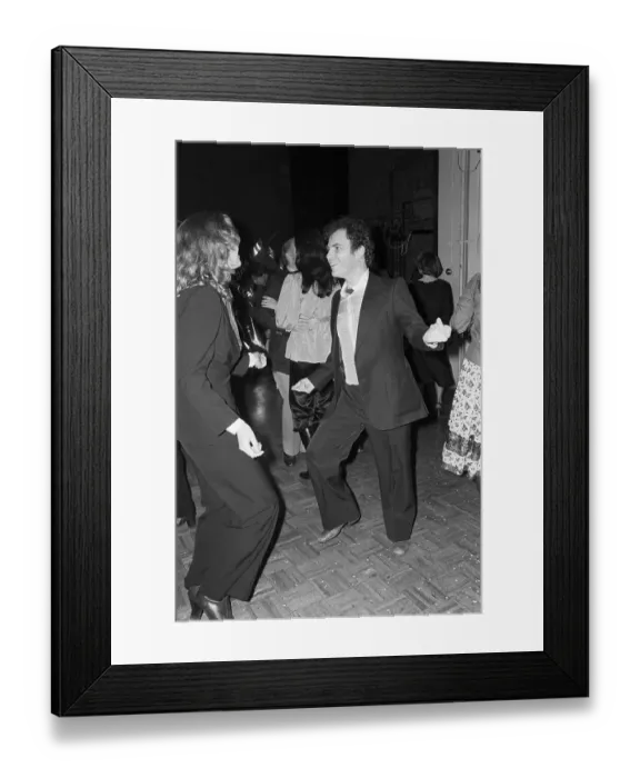 Framed Print : Jerry Rubin Shown Dancing in Club with Woman Framed Print : Jerry Rubin Shown Dancing in Club with Woman