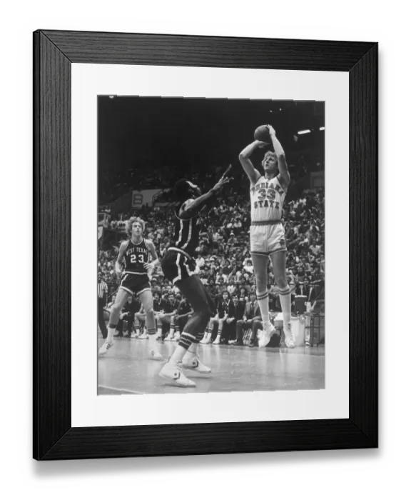 Framed Print : Larry Bird Shooting Basketball Framed Print : Larry Bird Shooting Basketball