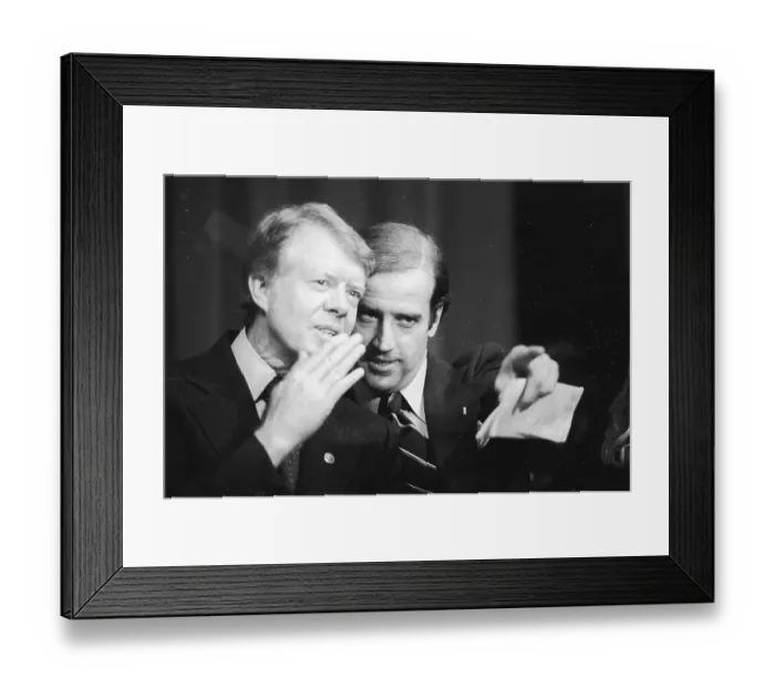 Framed Print : Senator Joe Biden and President Carter Campaigning in Delaware Framed Print : Senator Joe Biden and President Carter Campaigning in Delaware