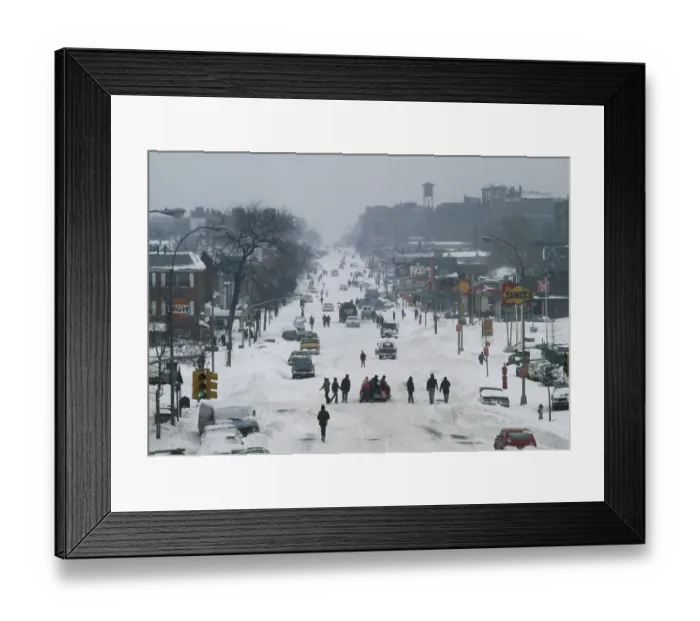 Framed Print : Aftermath Of Blizzard In New York Framed Print : Aftermath Of Blizzard In New York