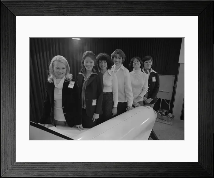 Framed Print : Portrait of Women Astronauts Standing Together Framed Print : Portrait of Women Astronauts Standing Together