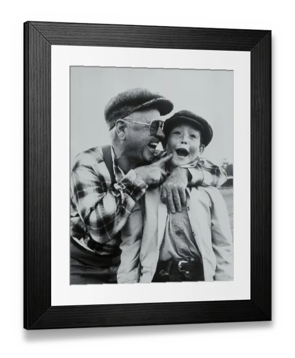 Framed Print : Mickey Rooney Joking with Youngster Framed Print : Mickey Rooney Joking with Youngster