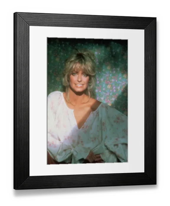 Framed Print : Portrait of Farrah Fawcett Smiling Framed Print : Portrait of Farrah Fawcett Smiling