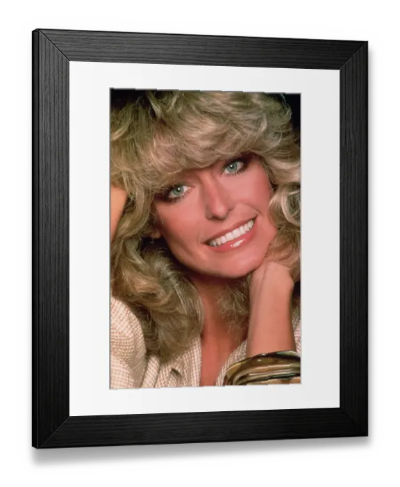 Framed Print : Portrait of Farrah Fawcett Smiling Framed Print : Portrait of Farrah Fawcett Smiling