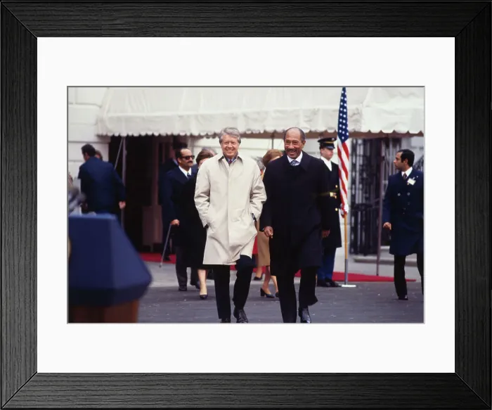 Framed Print : Anwar Sadat and Jimmy Carter Framed Print : Anwar Sadat and Jimmy Carter