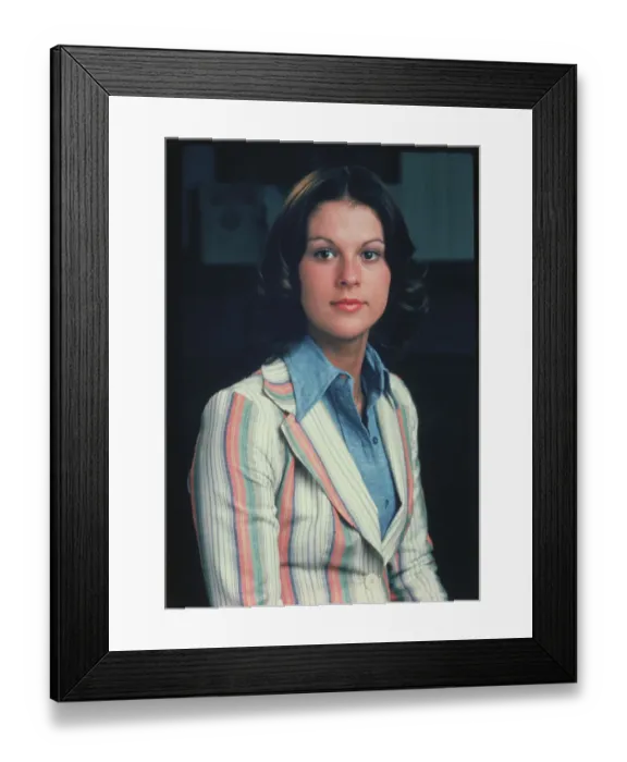 Framed Print : Christie Hefner Wearing Striped Blazer Framed Print : Christie Hefner Wearing Striped Blazer